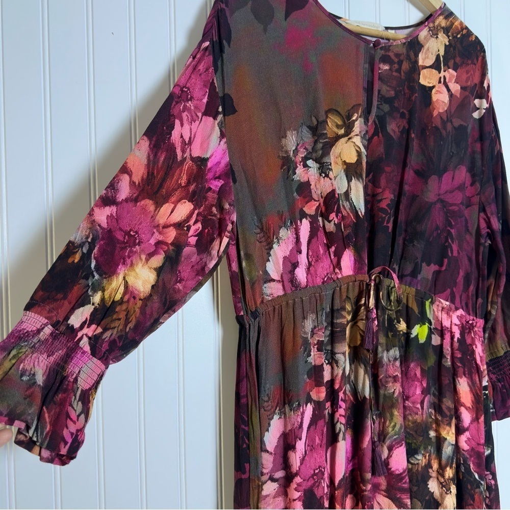 Soft Surroundings Dress Natural Romance Floral Maxi Size Large NWT Casual - Picture 8 of 13